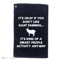 Goat Farmer Funny Smart Goat Farming Gift Golf Towel thumb 0