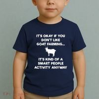 Goat Farmer Funny Smart Goat Farming Gift Toddler T-Shirt thumb 2