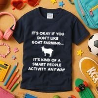Goat Farmer Funny Smart Goat Farming Gift Kids T-Shirt thumb 3