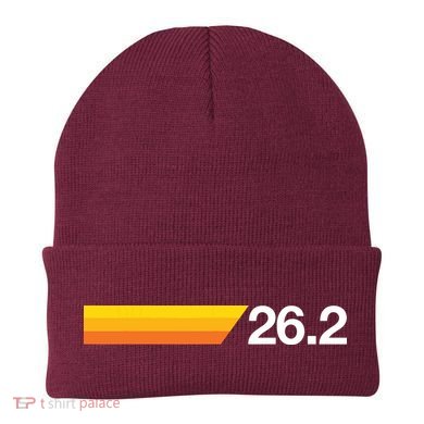 Gift For First Marathon 262 Marathoner Retro Runner Beanie