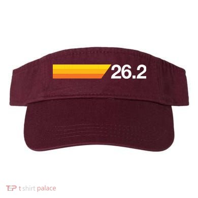Gift For First Marathon 262 Marathoner Retro Runner Visor
