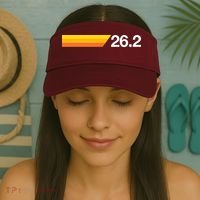 Gift For First Marathon 262 Marathoner Retro Runner Visor thumb 2