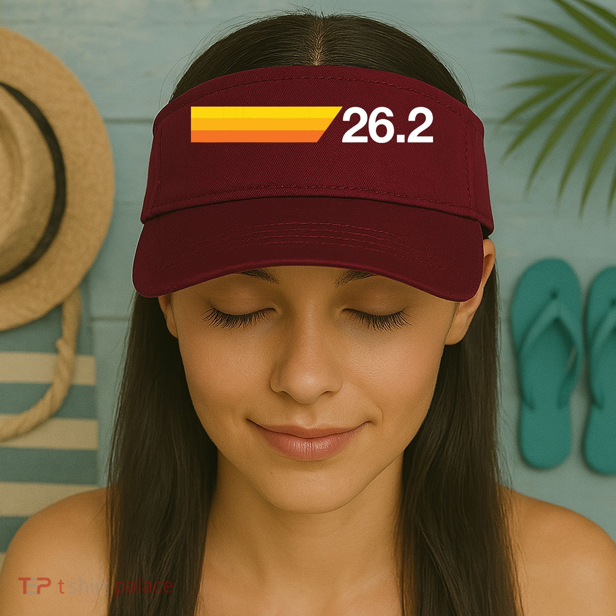 Gift For First Marathon 262 Marathoner Retro Runner Visor