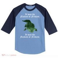 Gator Flat Fuck Friday's Funny Raglan Baseball Sleeve Shirt thumb 0