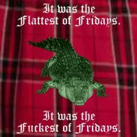 Gator Flat Fuck Friday's Funny Men's Flannel Plaid Pajama Pants thumb 2