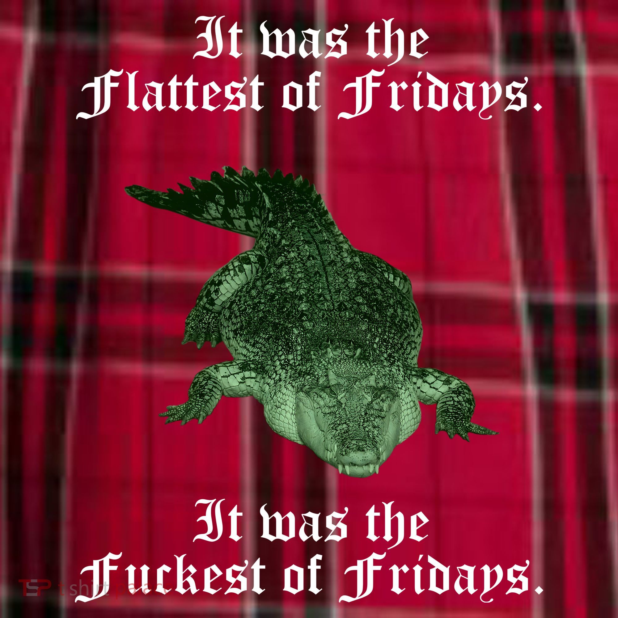 Gator Flat Fuck Friday's Funny Women's Flannel Plaid Pajama Pants