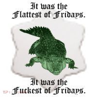 Gator Flat Fuck Friday's Funny Ceramic Ornament thumb 2