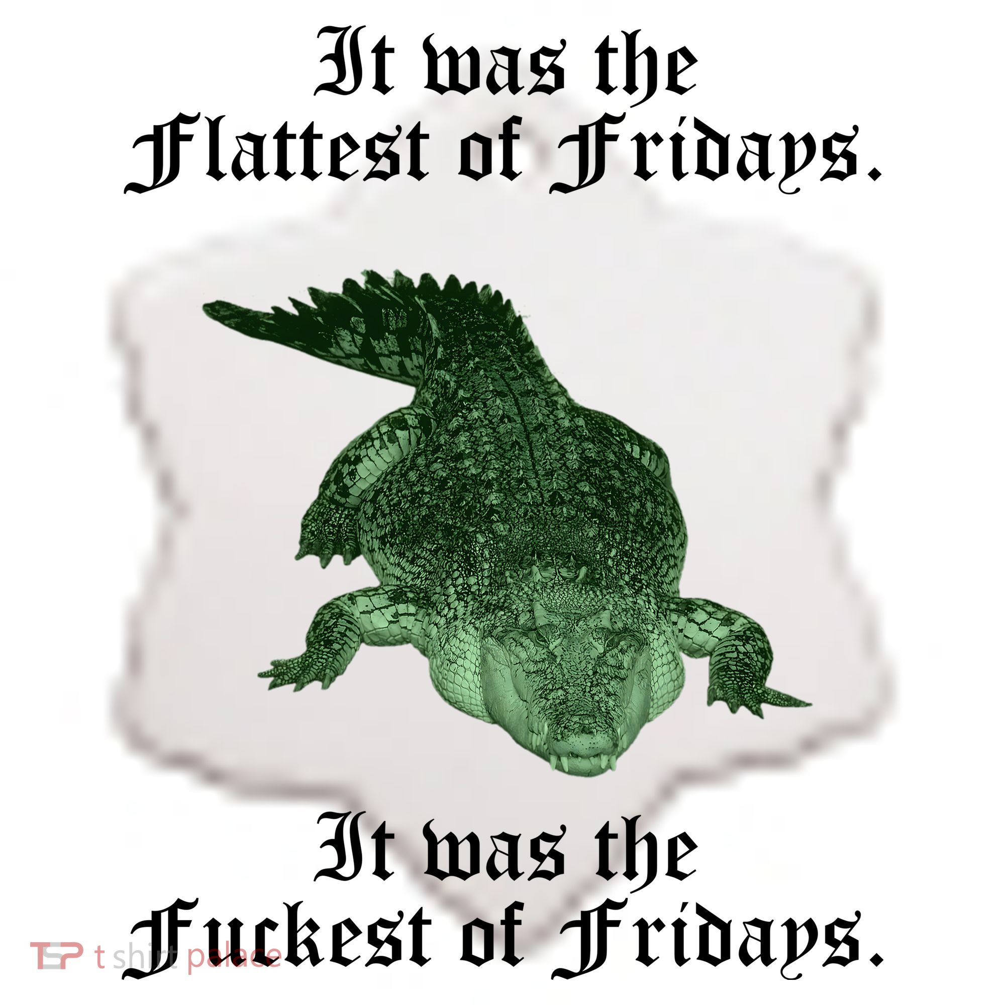 Gator Flat Fuck Friday's Funny Ceramic Ornament