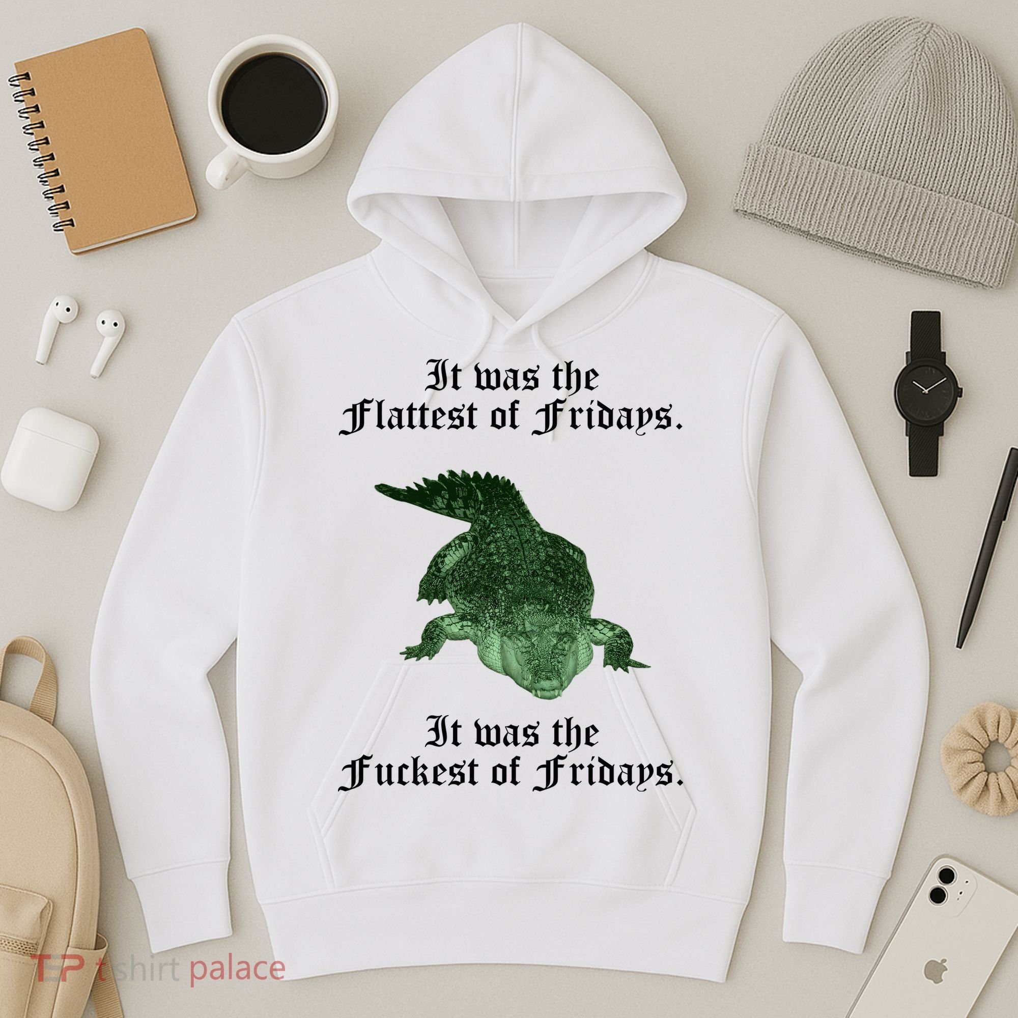 Gator Flat Fuck Friday's Funny Hoodie