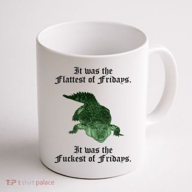 Gator Flat Fuck Friday's Funny Coffee Mug back