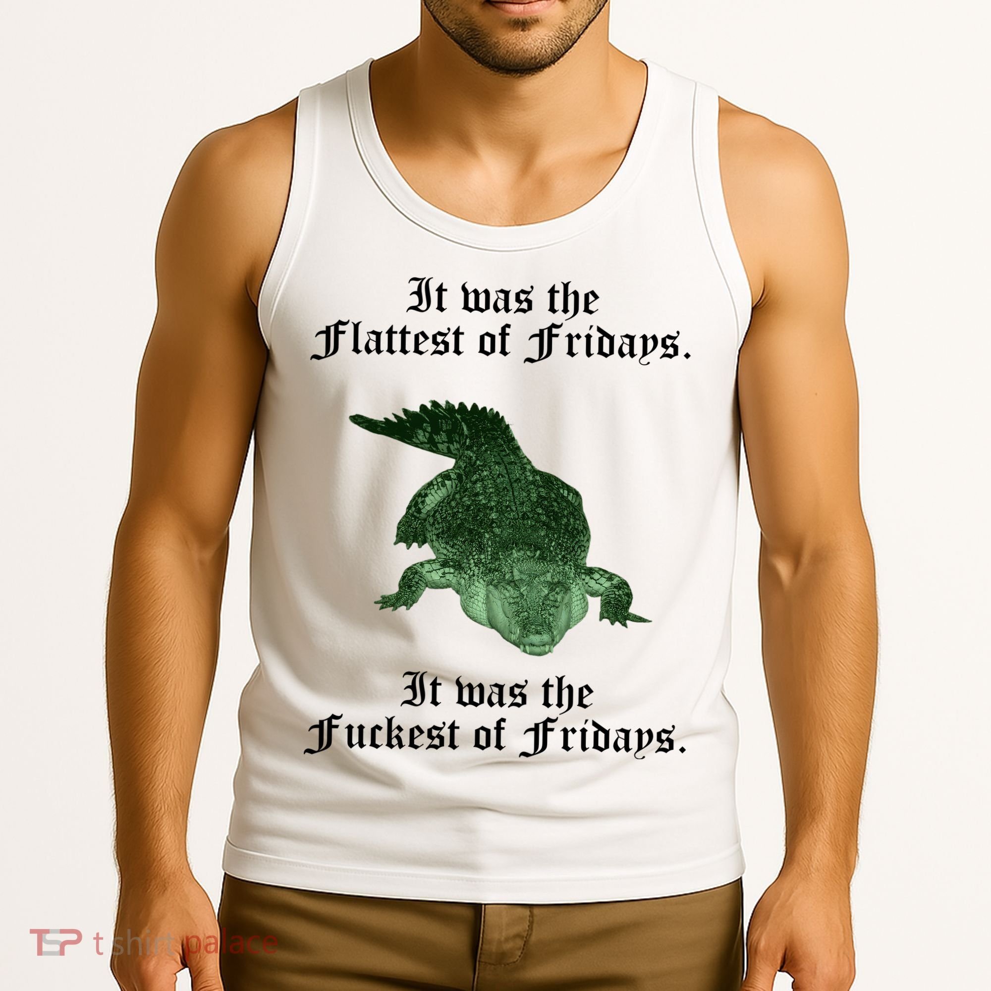 Gator Flat Fuck Friday's Funny Tank Top