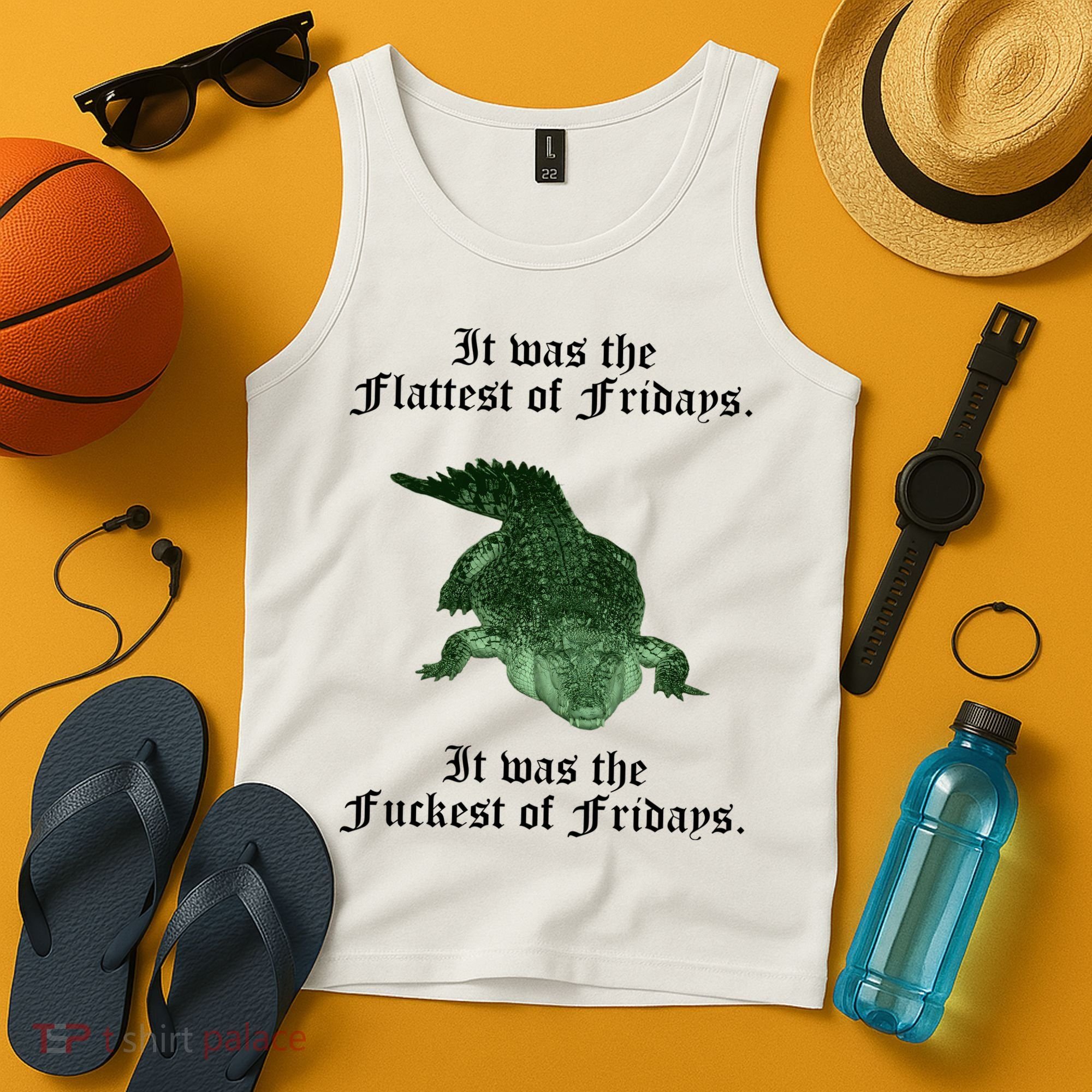 Gator Flat Fuck Friday's Funny Tank Top
