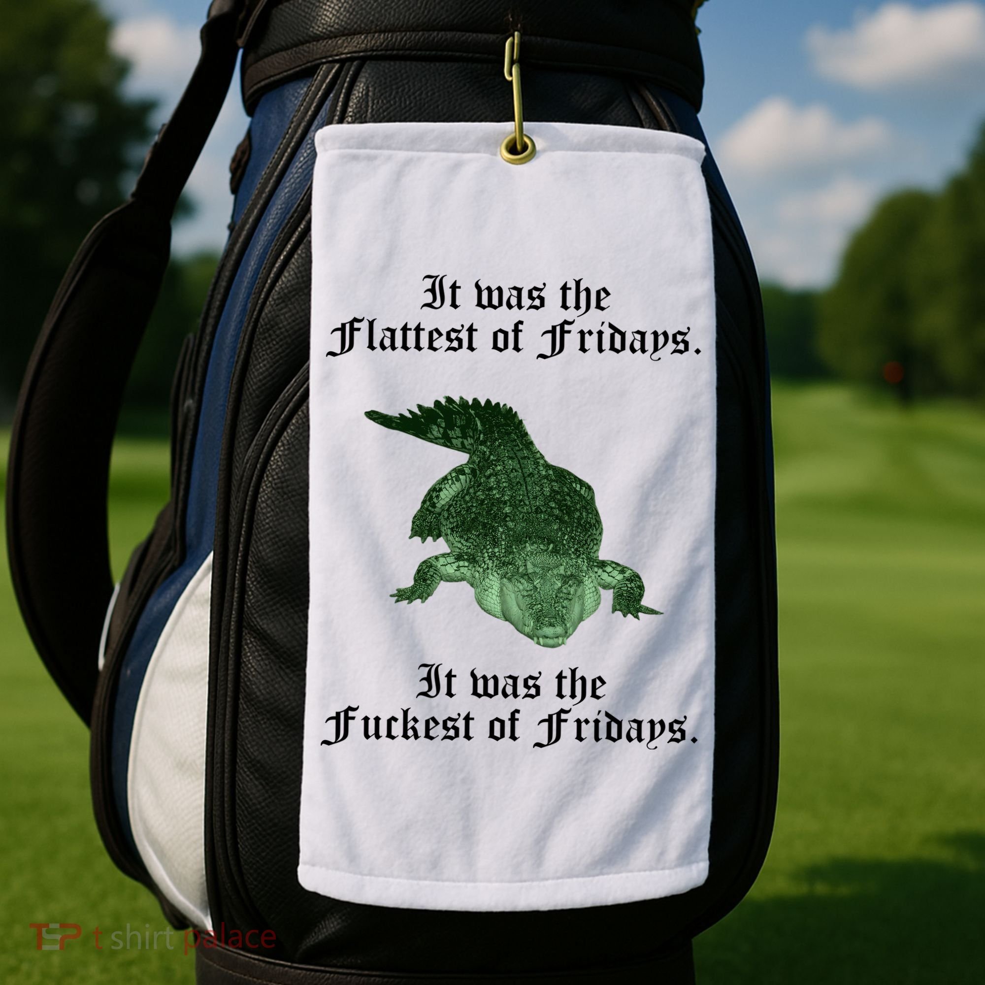 Gator Flat Fuck Friday's Funny Golf Towel
