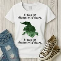 Gator Flat Fuck Friday's Funny Women's T-Shirt thumb 3