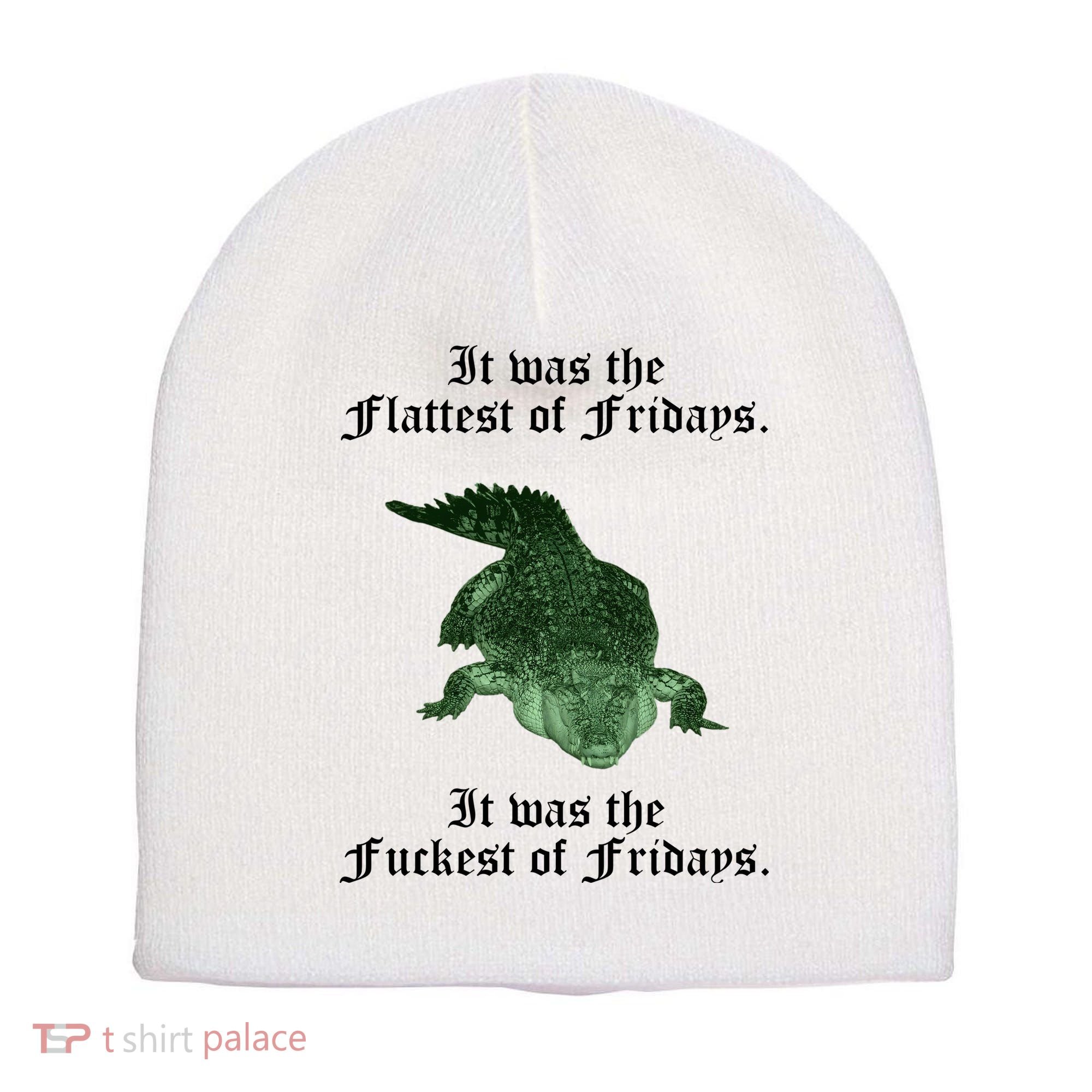 Gator Flat Fuck Friday's Funny Short Acrylic Beanie