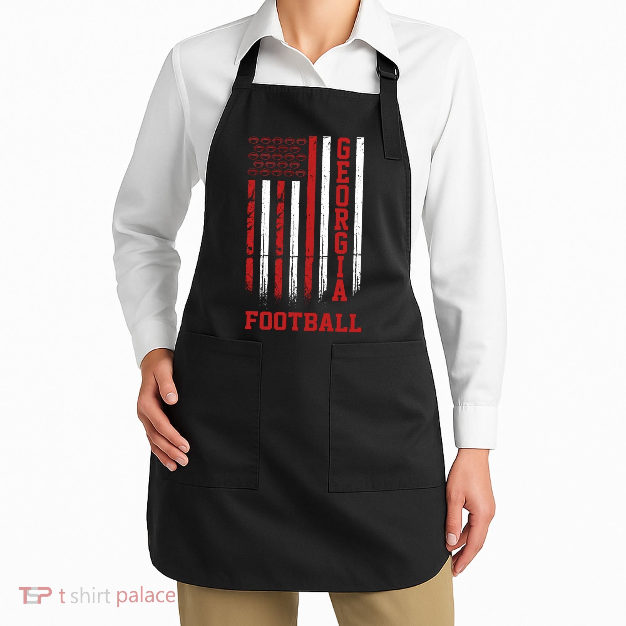 Georgia Football Fan American Flag Apron