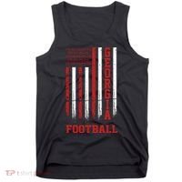 Georgia Football Fan American Flag Tank Top thumb 0