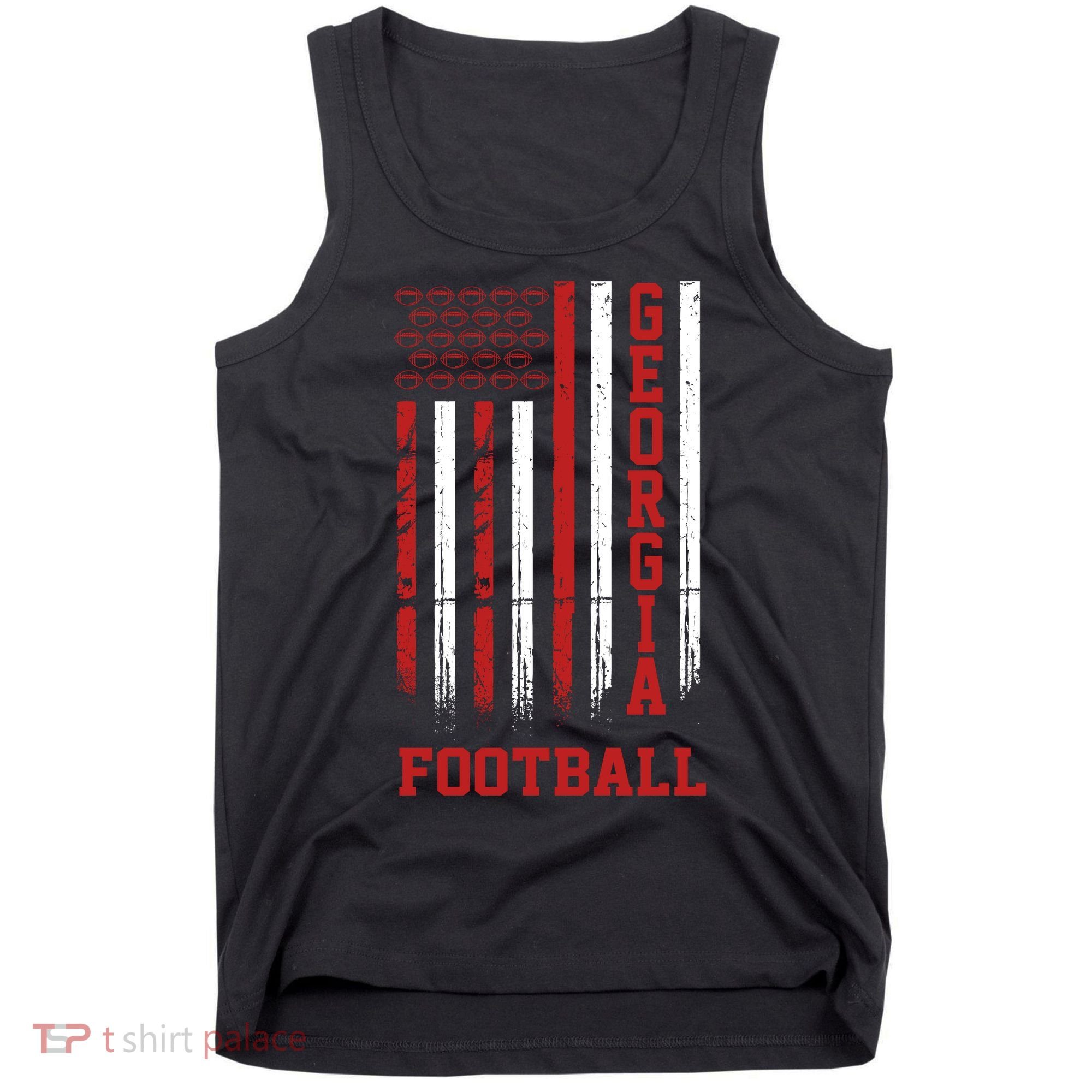 Georgia Football Fan American Flag Tank Top