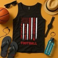 Georgia Football Fan American Flag Tank Top thumb 4