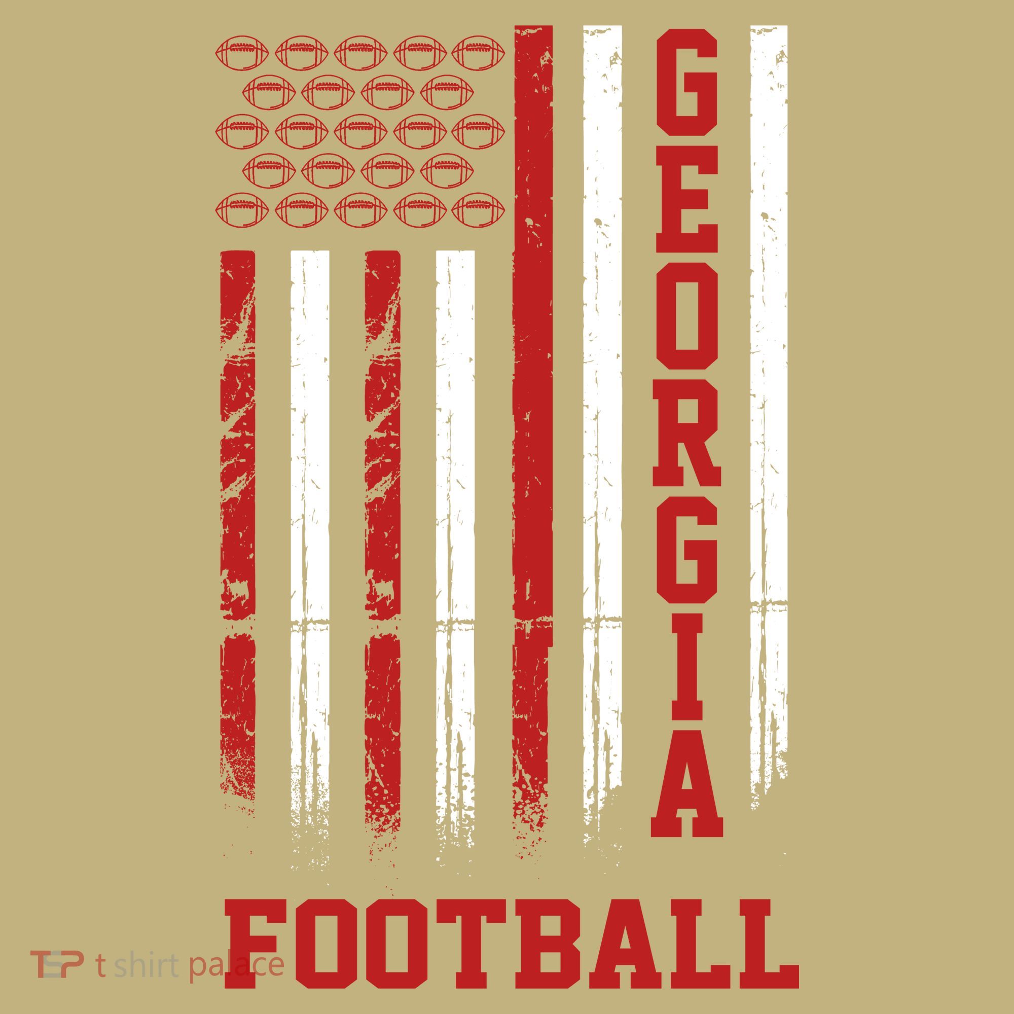 Georgia Football Fan American Flag Hoodie