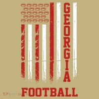 Georgia Football Fan American Flag Mousepad thumb 1