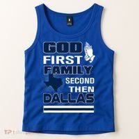 God First Family Second Then Dallas. Dallas Lovers Oufit Tank Top thumb 2