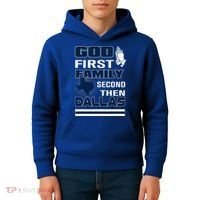 God First Family Second Then Dallas. Dallas Lovers Oufit Kids Hoodie thumb 4