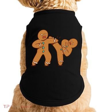 Gingerbread Fight Funny Holiday Doggie Tank