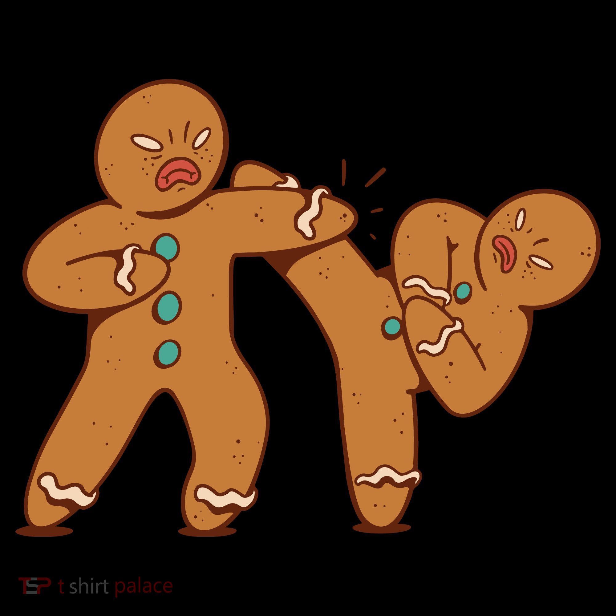 Gingerbread Fight Funny Holiday Women's Hoodie