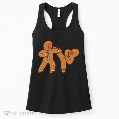 Gingerbread Fight Funny Holiday Women's Tank Top