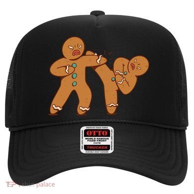 Gingerbread Fight Funny Holiday Hat
