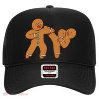 Gingerbread Fight Funny Holiday Hat thumb 0