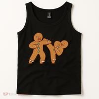 Gingerbread Fight Funny Holiday Tank Top thumb 2