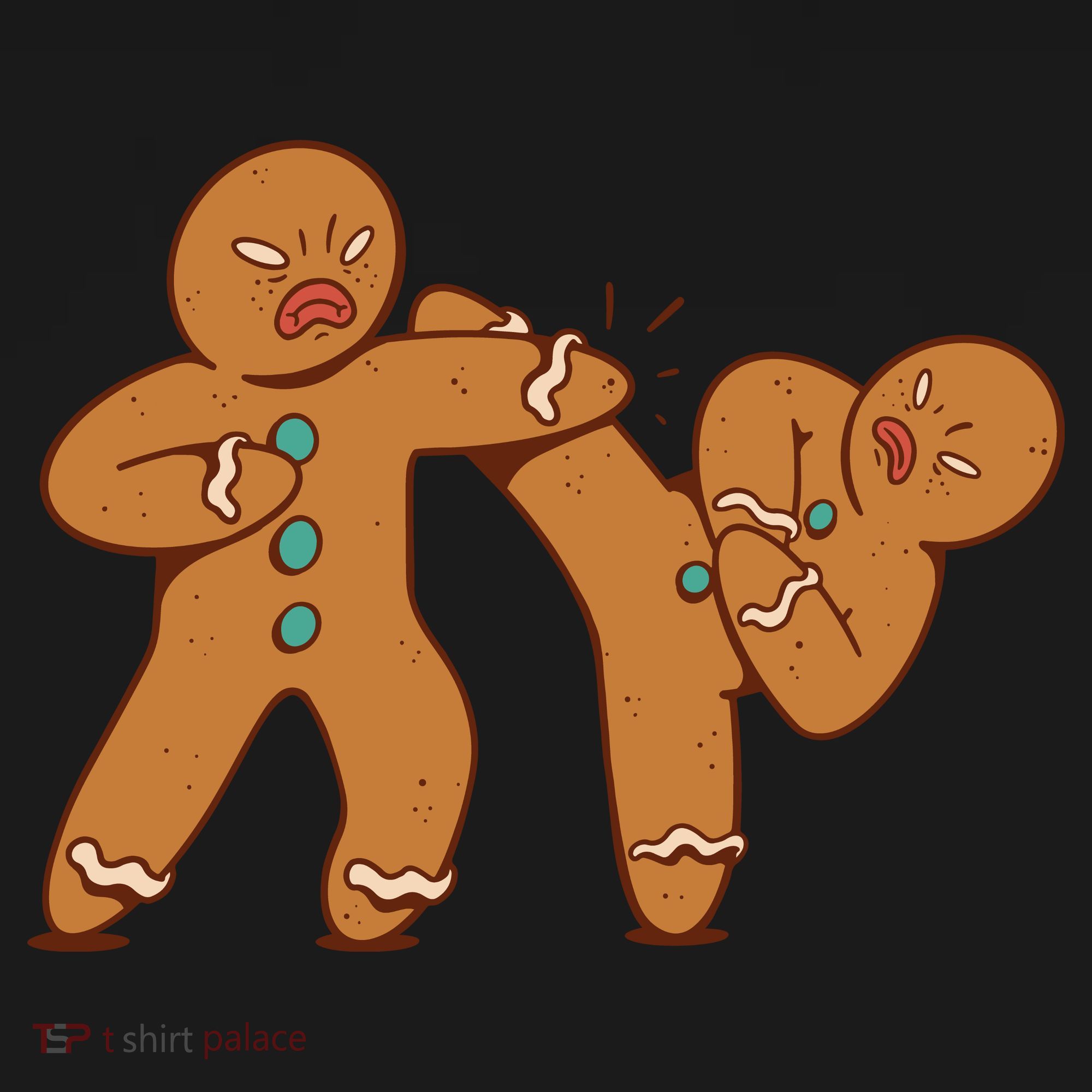 Gingerbread Fight Funny Holiday Tank Top