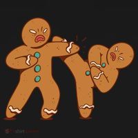 Gingerbread Fight Funny Holiday Visor thumb 3