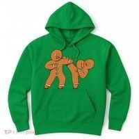 Gingerbread Fight Funny Holiday Hoodie thumb 0