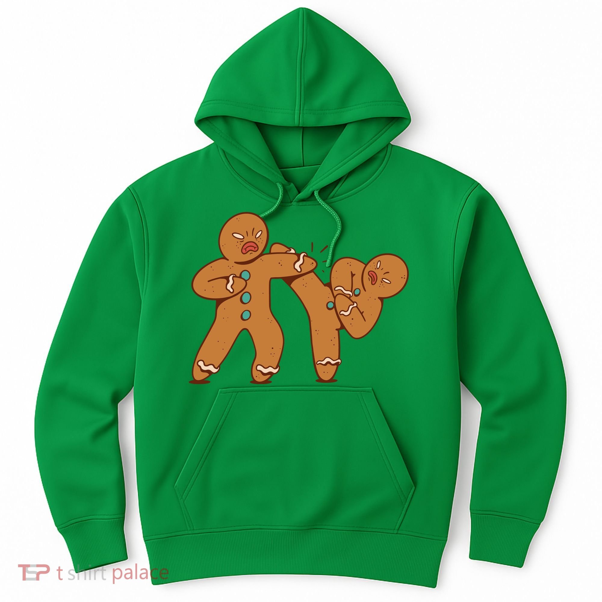 Gingerbread Fight Funny Holiday Hoodie