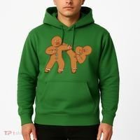 Gingerbread Fight Funny Holiday Hoodie thumb 2