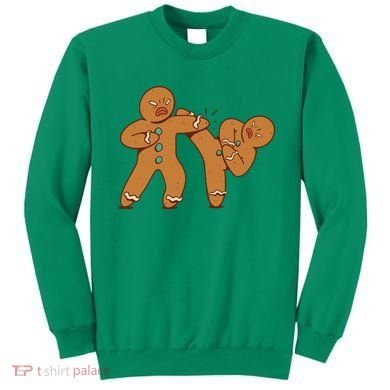 Gingerbread Fight Funny Holiday Sweatshirt