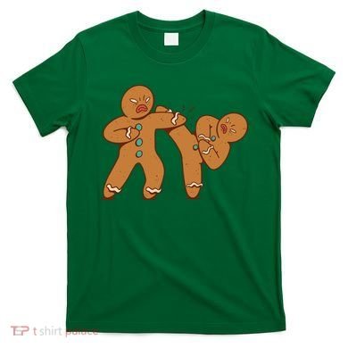 Gingerbread Fight Funny Holiday T-Shirt