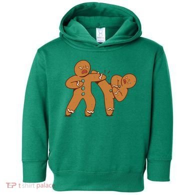 Gingerbread Fight Funny Holiday Toddler Hoodie