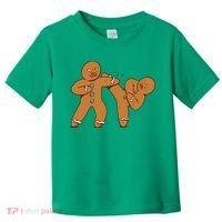 Gingerbread Fight Funny Holiday Toddler T-Shirt thumb 0