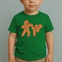 Gingerbread Fight Funny Holiday Toddler T-Shirt thumb 2