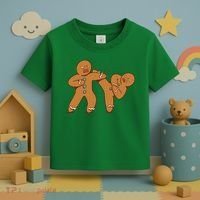 Gingerbread Fight Funny Holiday Toddler T-Shirt thumb 3