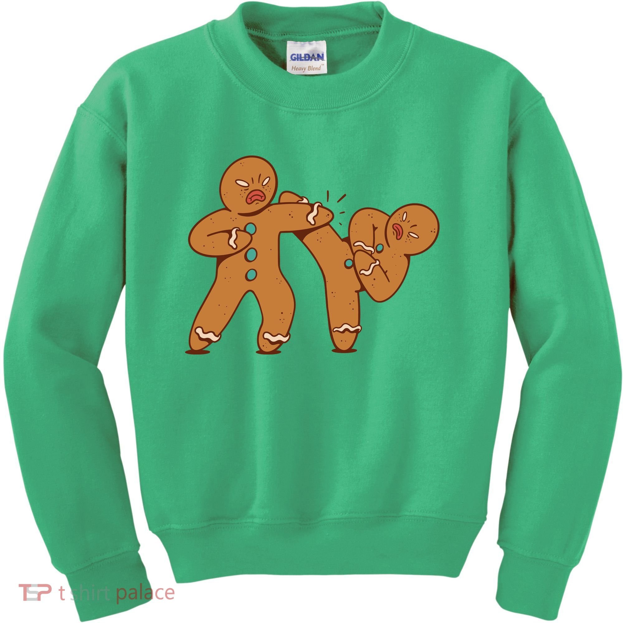 Gingerbread Fight Funny Holiday Kids Sweatshirt