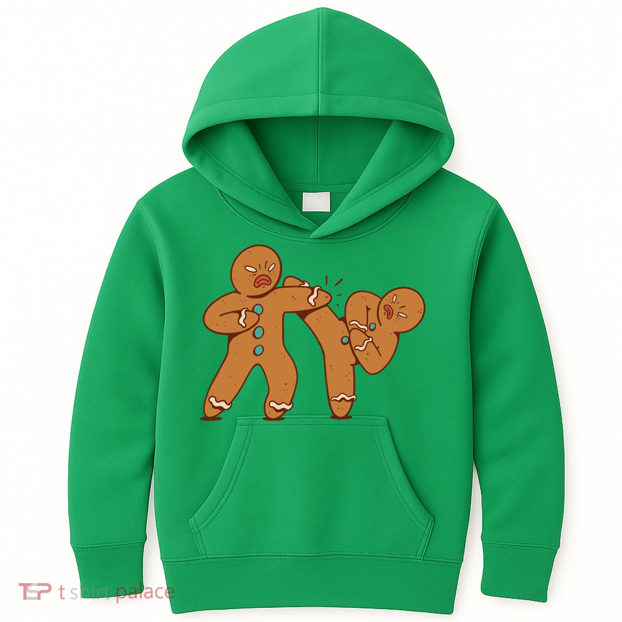 Gingerbread Fight Funny Holiday Kids Hoodie