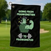 Going From Frankenstein To Frankenstud Golf Towel thumb 1