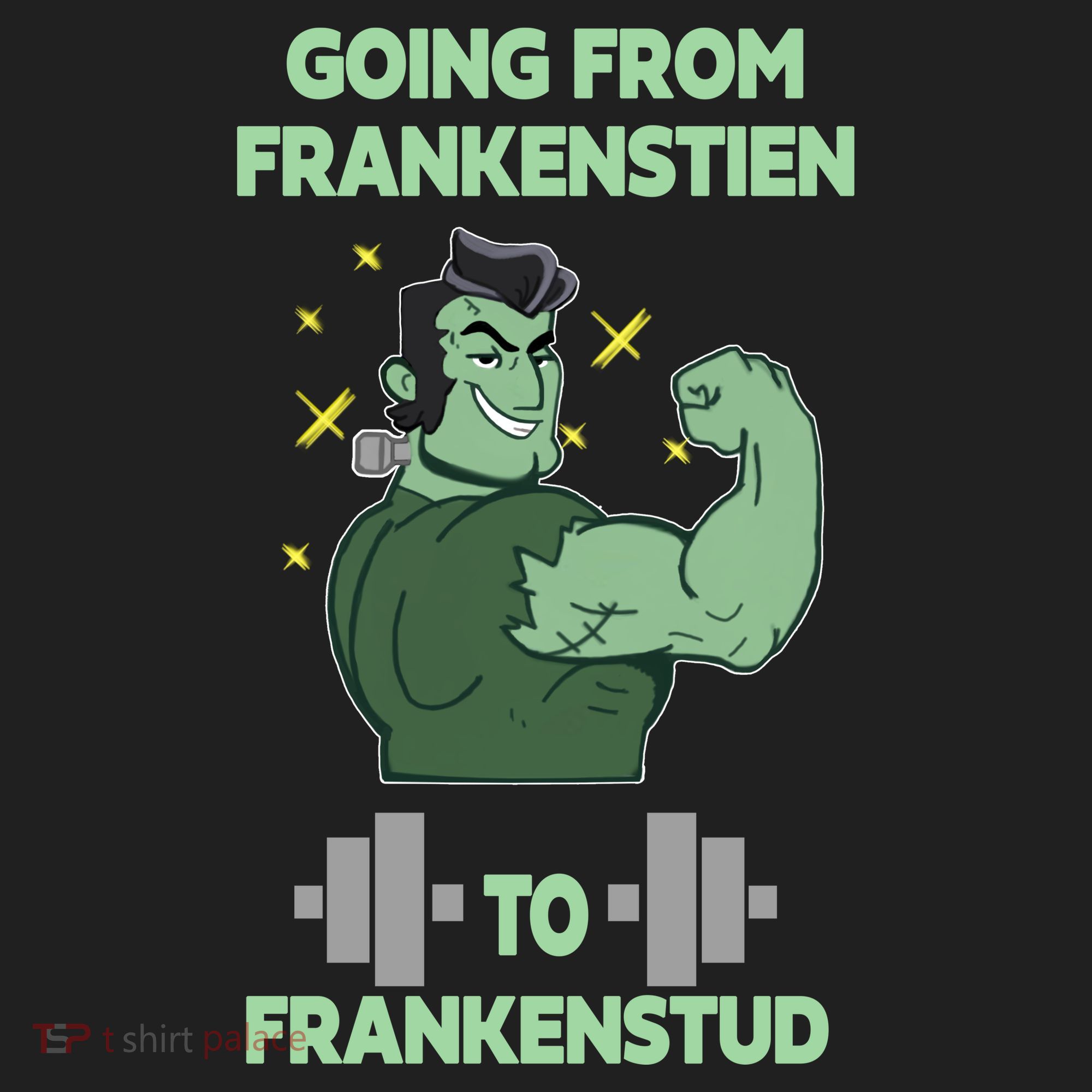 Going From Frankenstein To Frankenstud Golf Towel