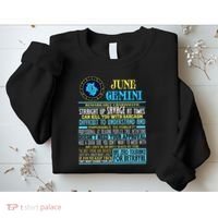 Gemini Facts Funny June Gemini Birthday Gif Sweatshirt thumb 2