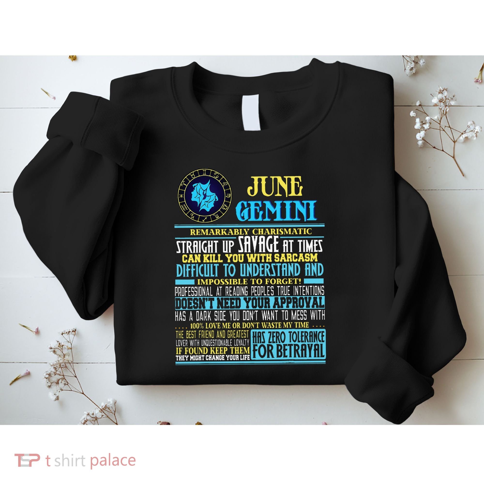 Gemini Facts Funny June Gemini Birthday Gif Sweatshirt